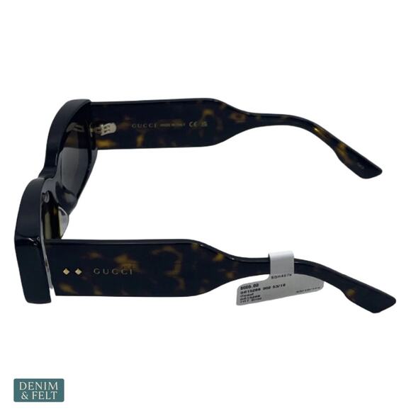 NEW Gucci Tortoiseshell‎ Rectangular Sunglasses Brown Luxe Designer Statement main image 6